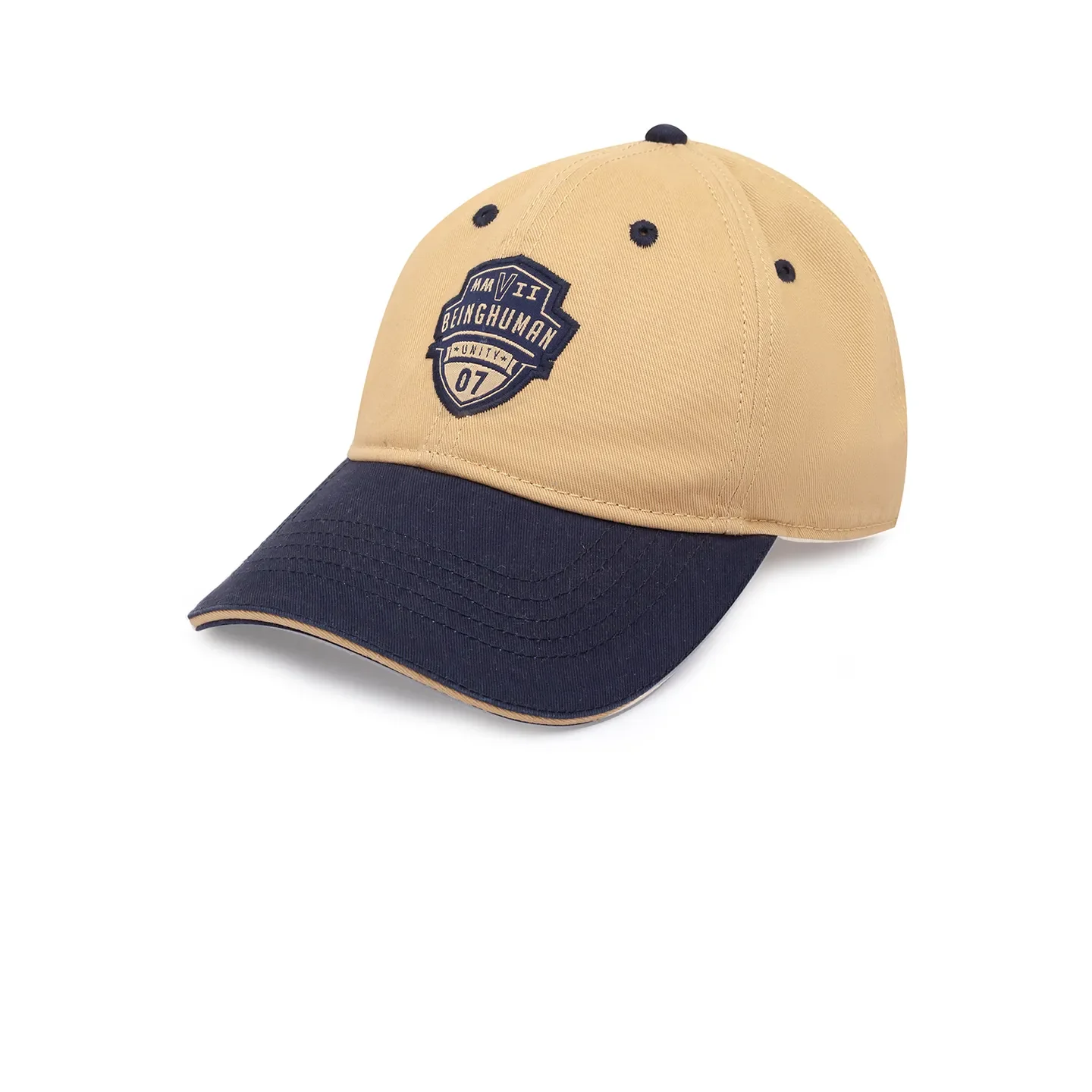 Dark Beige Cotton Unisex Cap by Being Human Clothing - Image 3