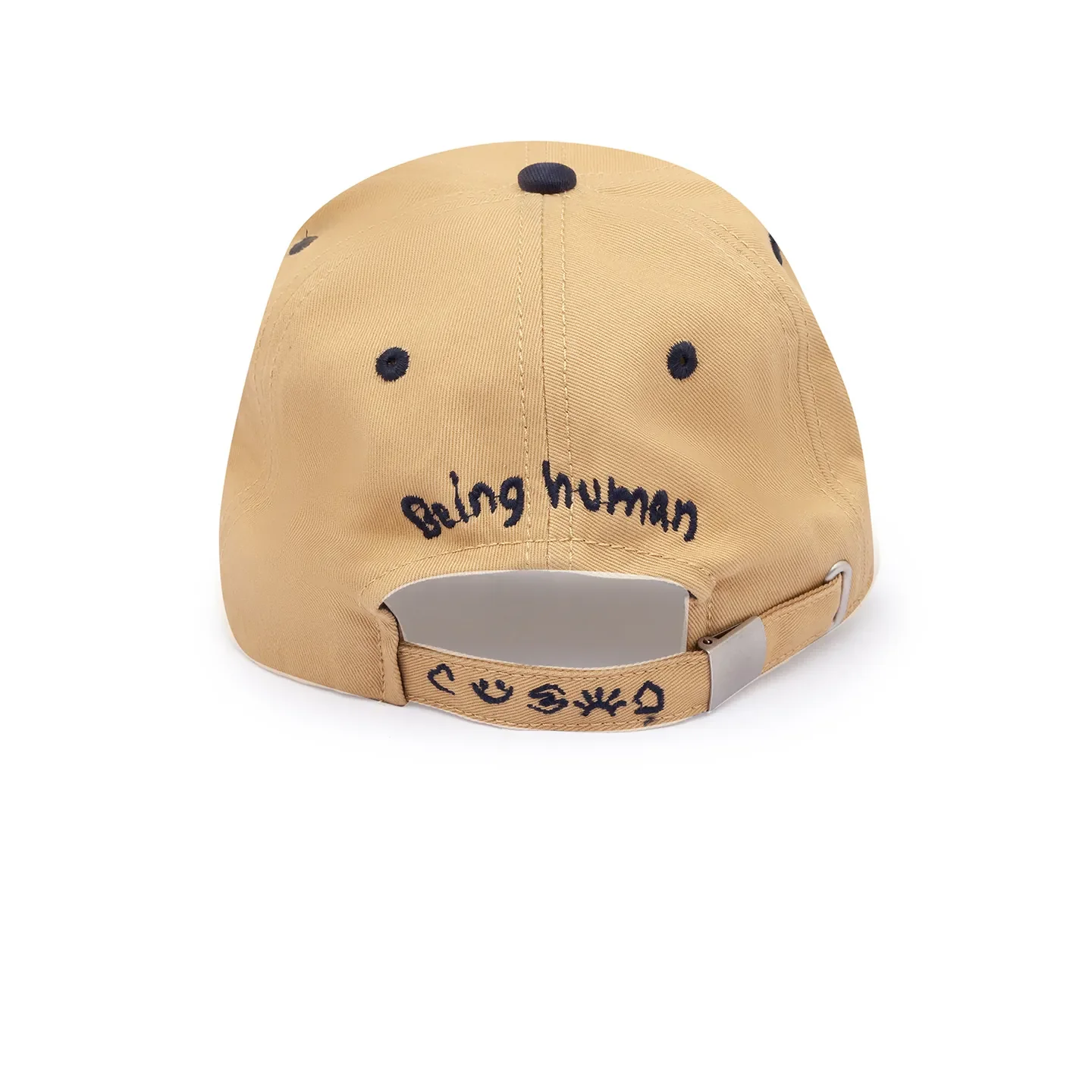 Dark Beige Cotton Unisex Cap by Being Human Clothing - Image 4