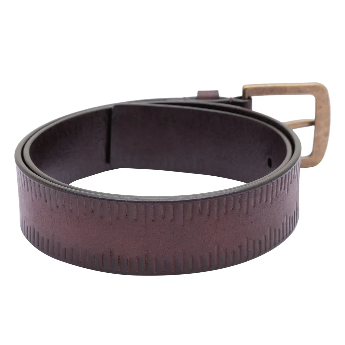 Dark  Brown Leather Men's Belt By Being Human Clothing - Image 2