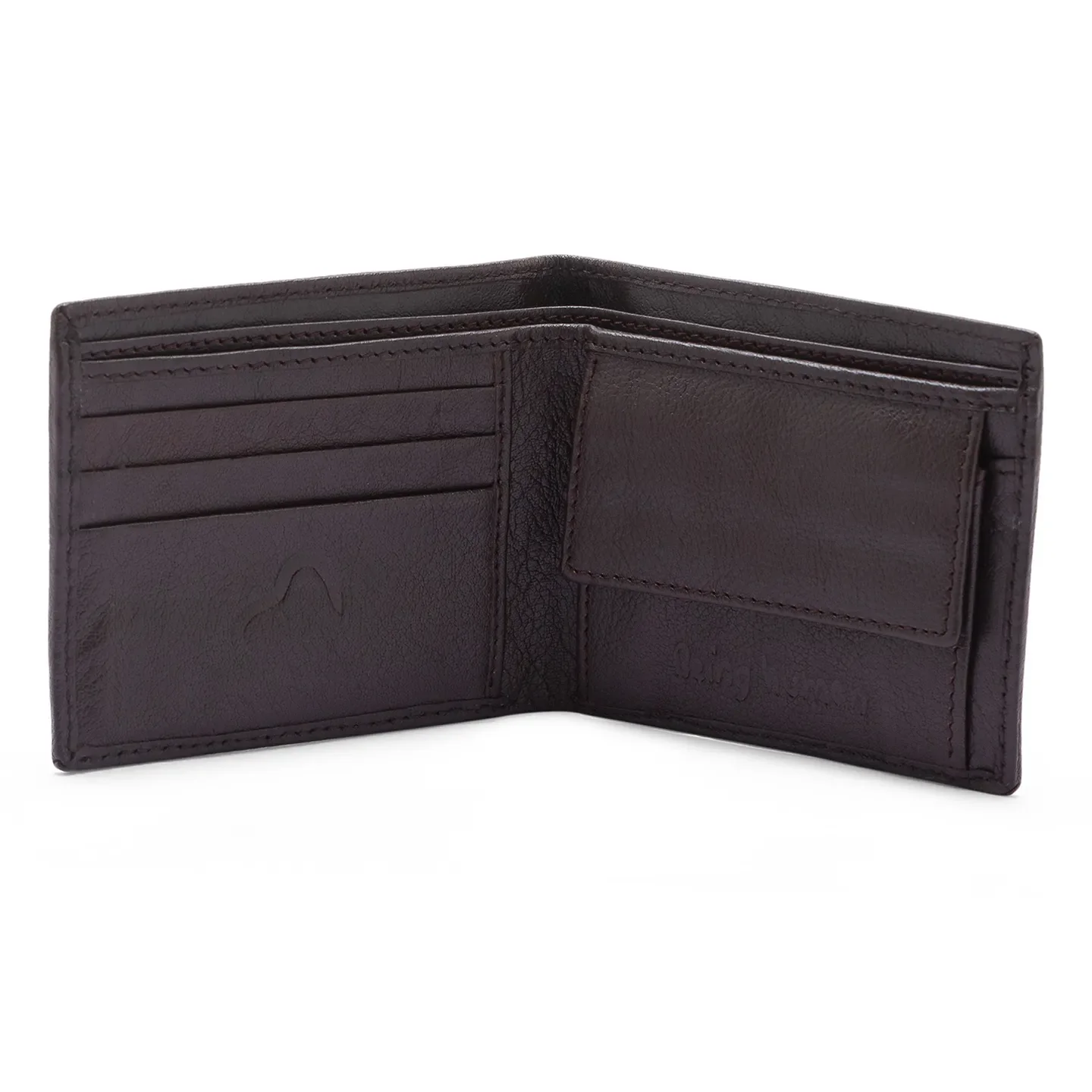 Dark  Brown Leather Men's Wallet by Being Human Clothing - Image 3