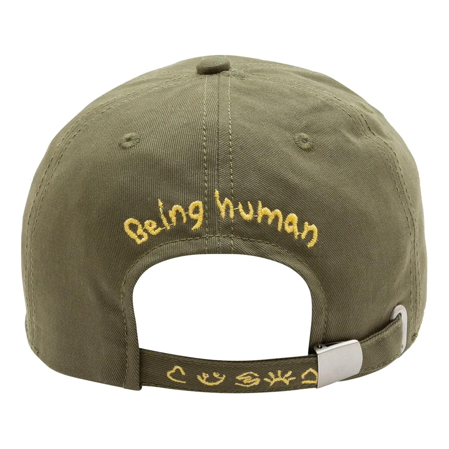 Dark  Olive Cotton Unisex Cap by Being Human Clothing - Image 4