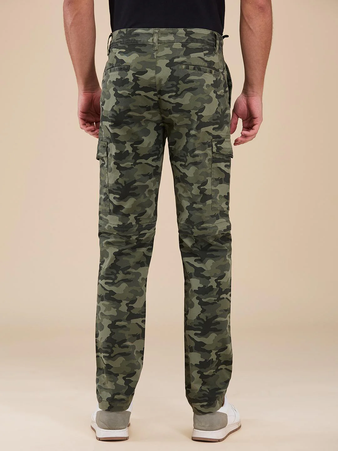 Olive Easy Fit Cargo For Men By Being Human Clothing - Image 3
