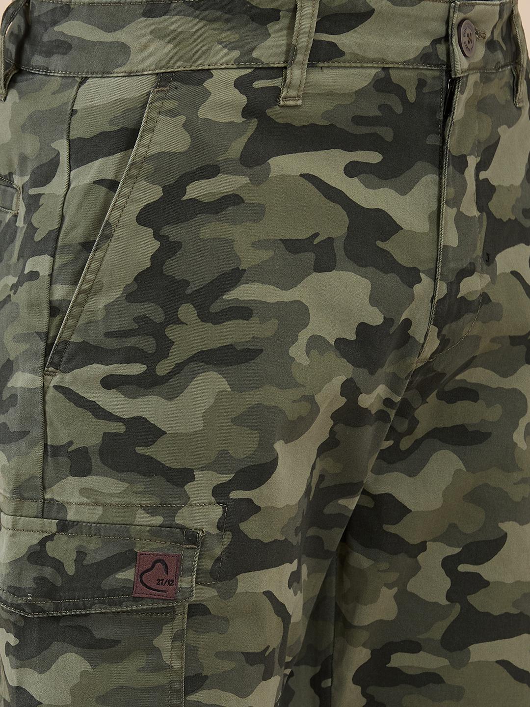 Olive Easy Fit Cargo For Men By Being Human Clothing - Image 4