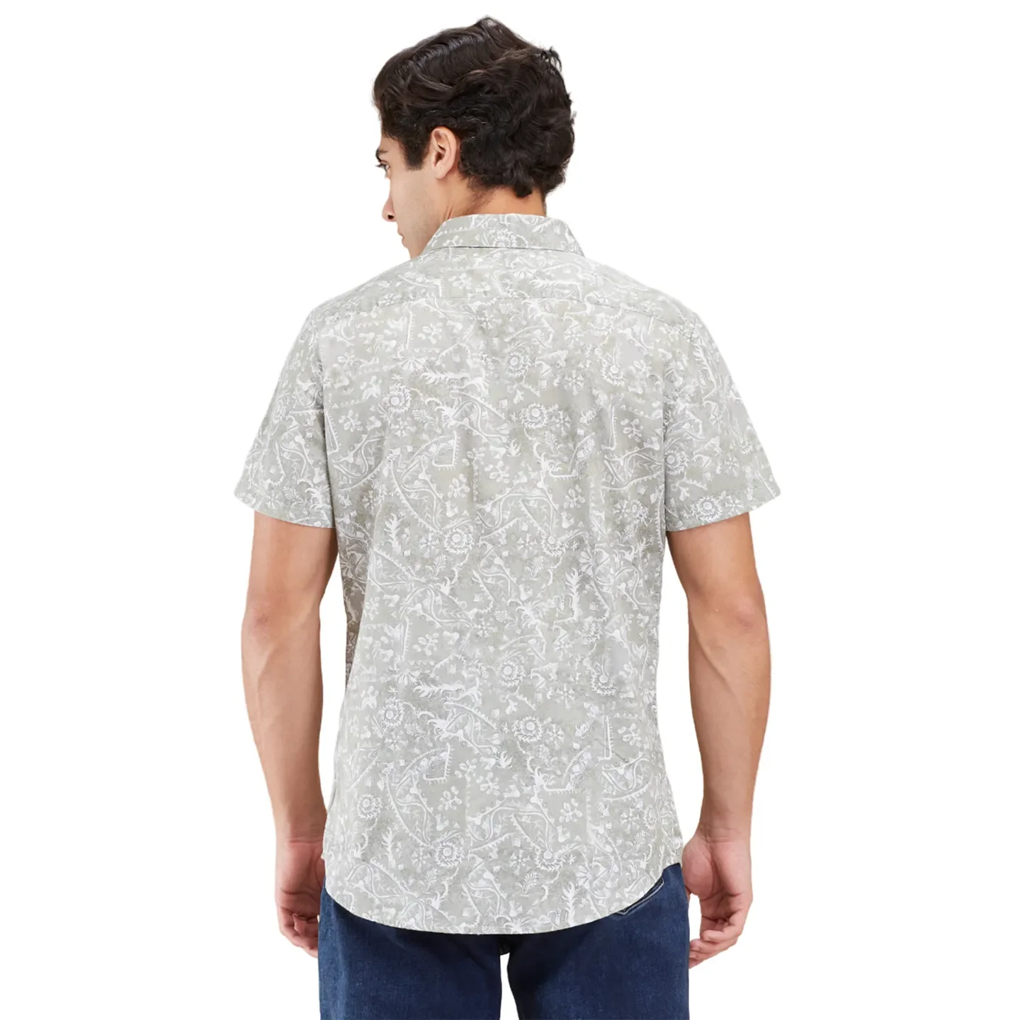 Green Regular Fit Regular Collar Men's Shirt by Being Human Clothing - Image 3
