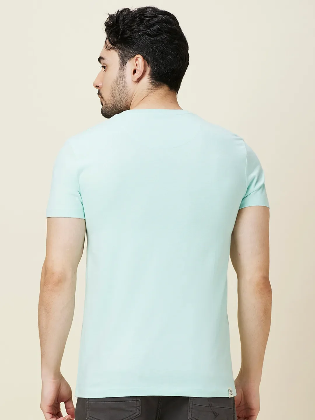Mint Slim Fit Round Neck Men's T-Shirt by Being Human Clothing - Image 3