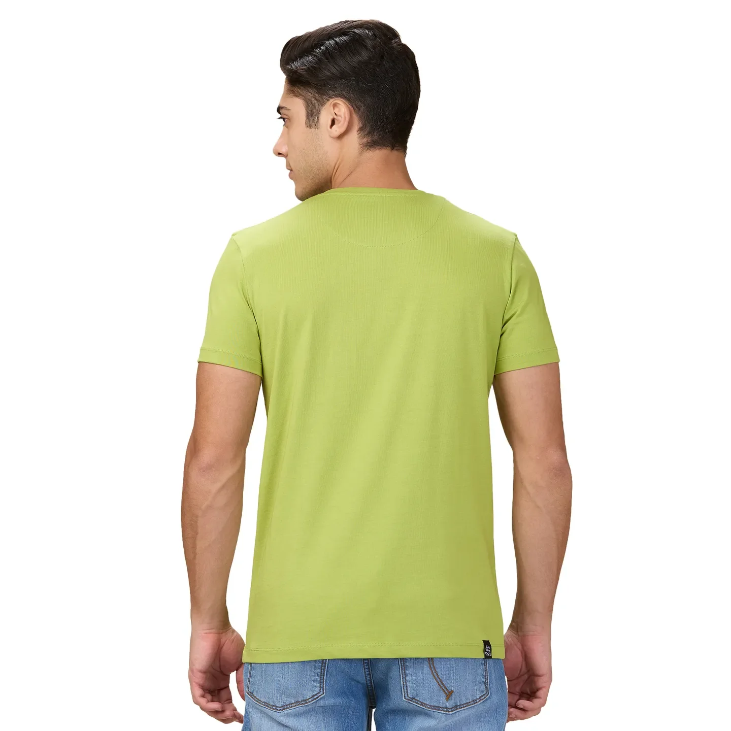 Green Slim Fit Men's Short Sleeves T-Shirt by Being Human Clothing - Image 3