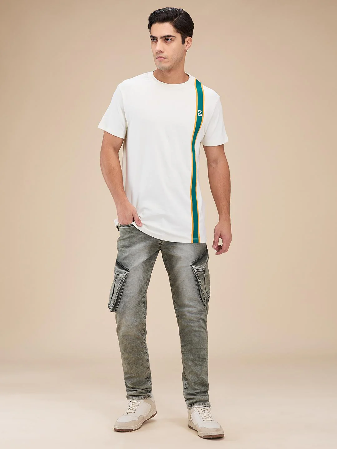 Olive Anti Fit Denims For Men By Being Human Clothing - Image 5