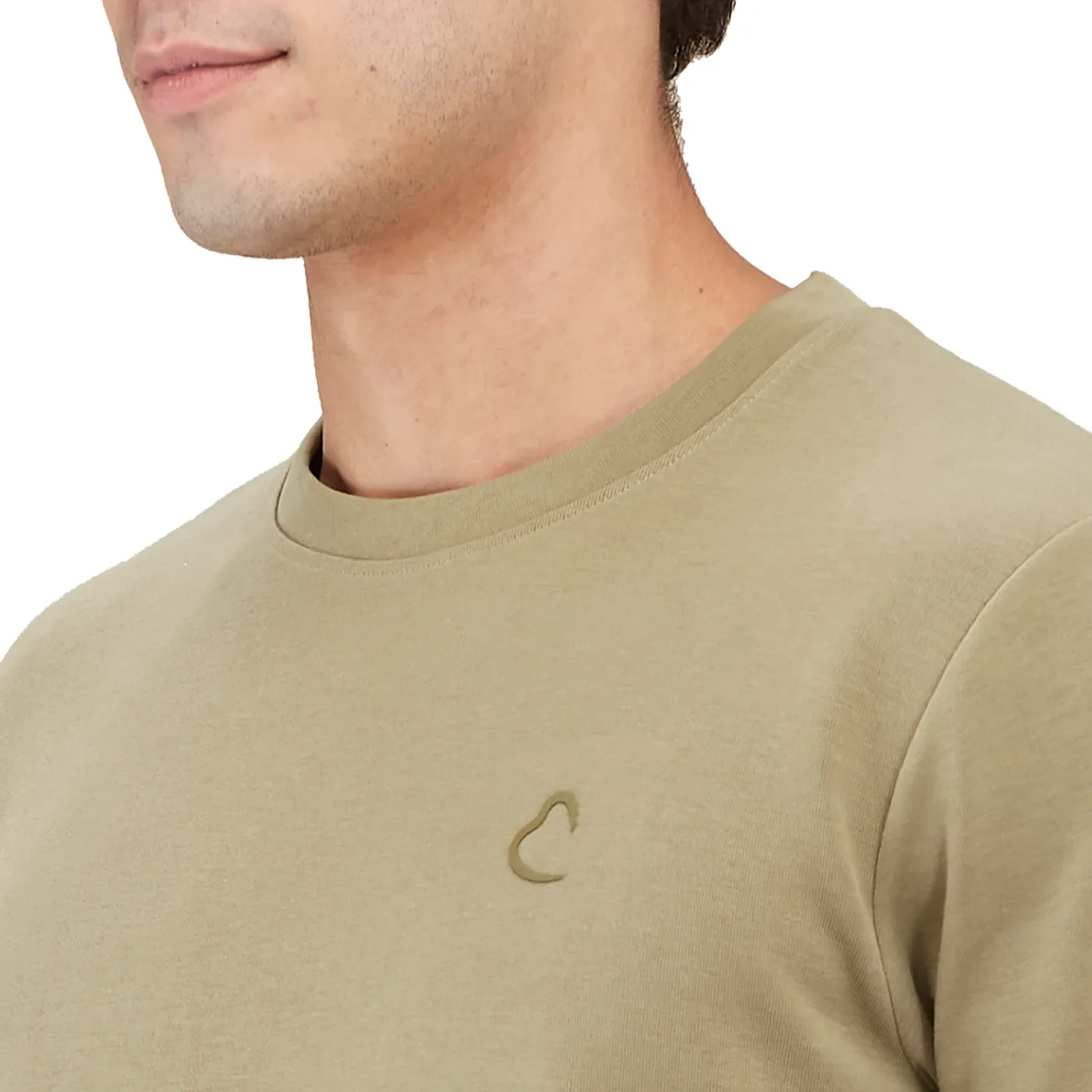 Olive Slim Fit Round Neck Men's T-Shirt by Being Human Clothing - Image 5