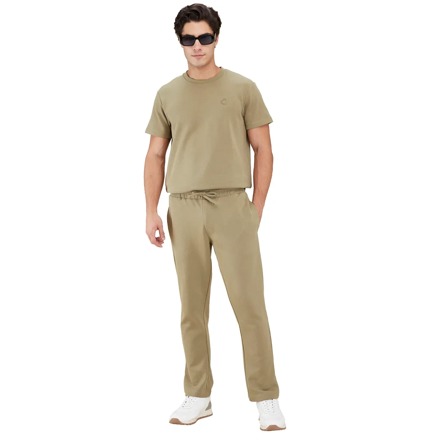 Olive Slim Fit Round Neck Men's T-Shirt by Being Human Clothing - Image 6