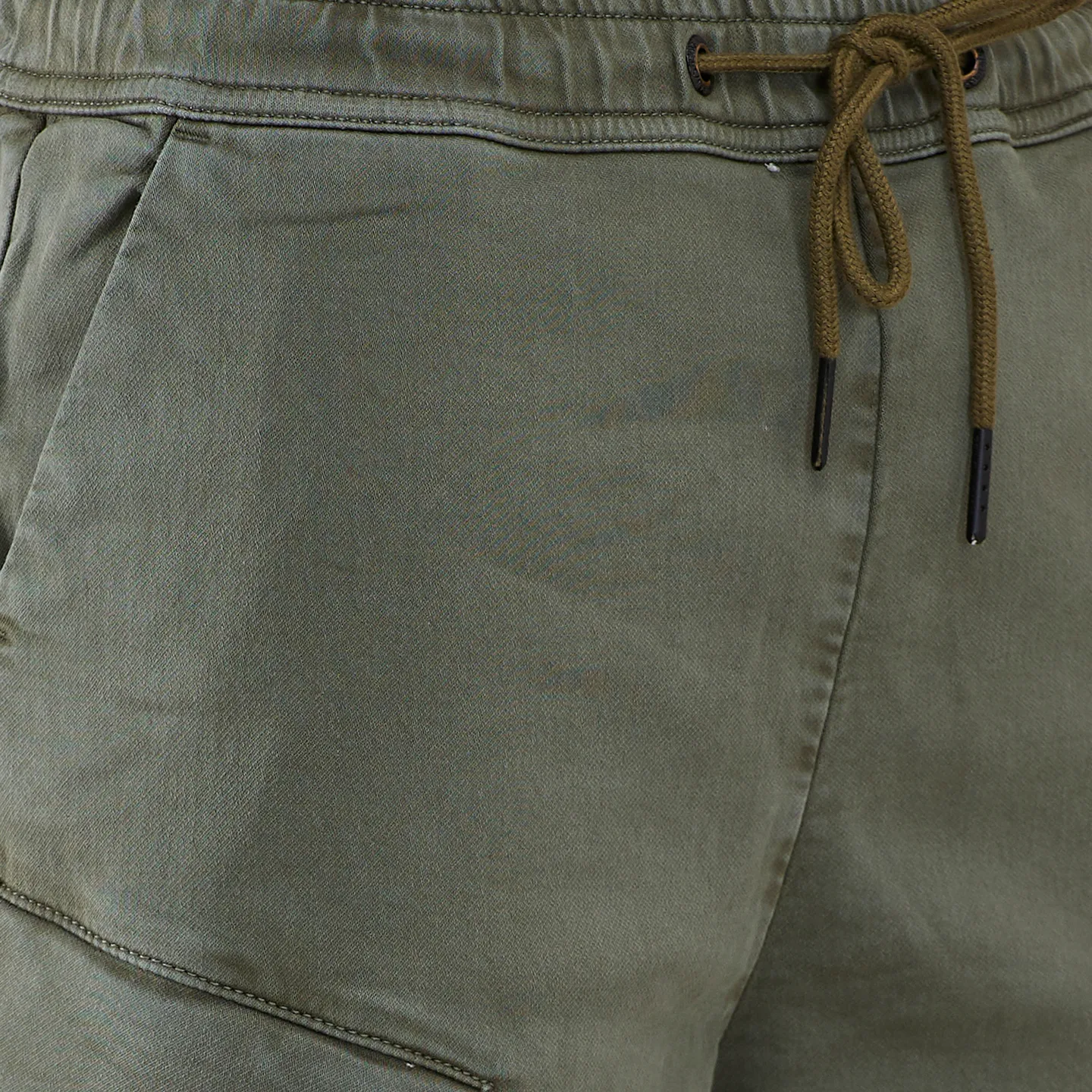 Olive Regular Fit Shorts For Men By Being Human Clothing - Image 5