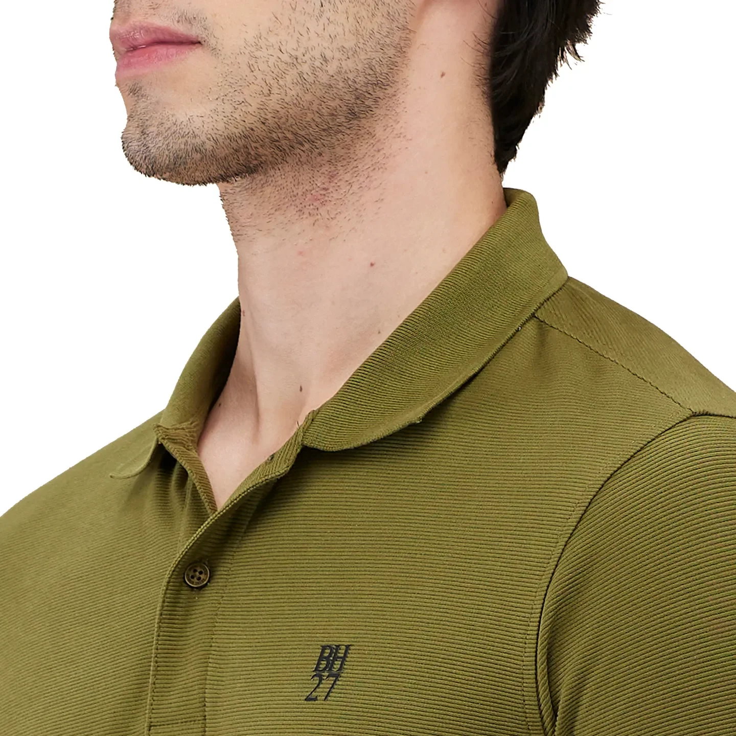 Green Regular Fit Men's Polo T-Shirt by Being Human Clothing - Image 5