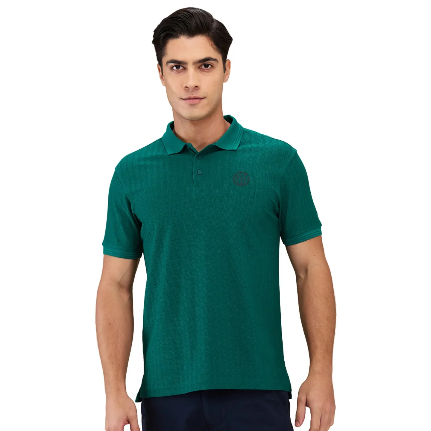 Green Regular Fit Men's Polo T-shirt by Being Human Clothing