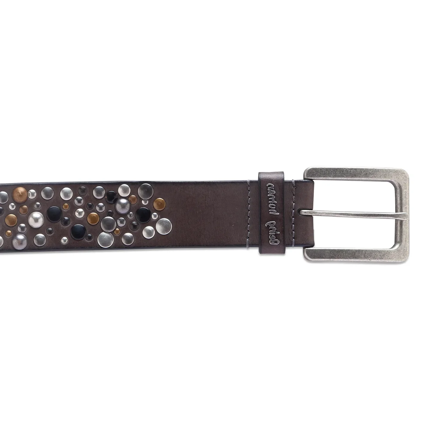 Grey Leather Men's Belt By Being Human Clothing - Image 4
