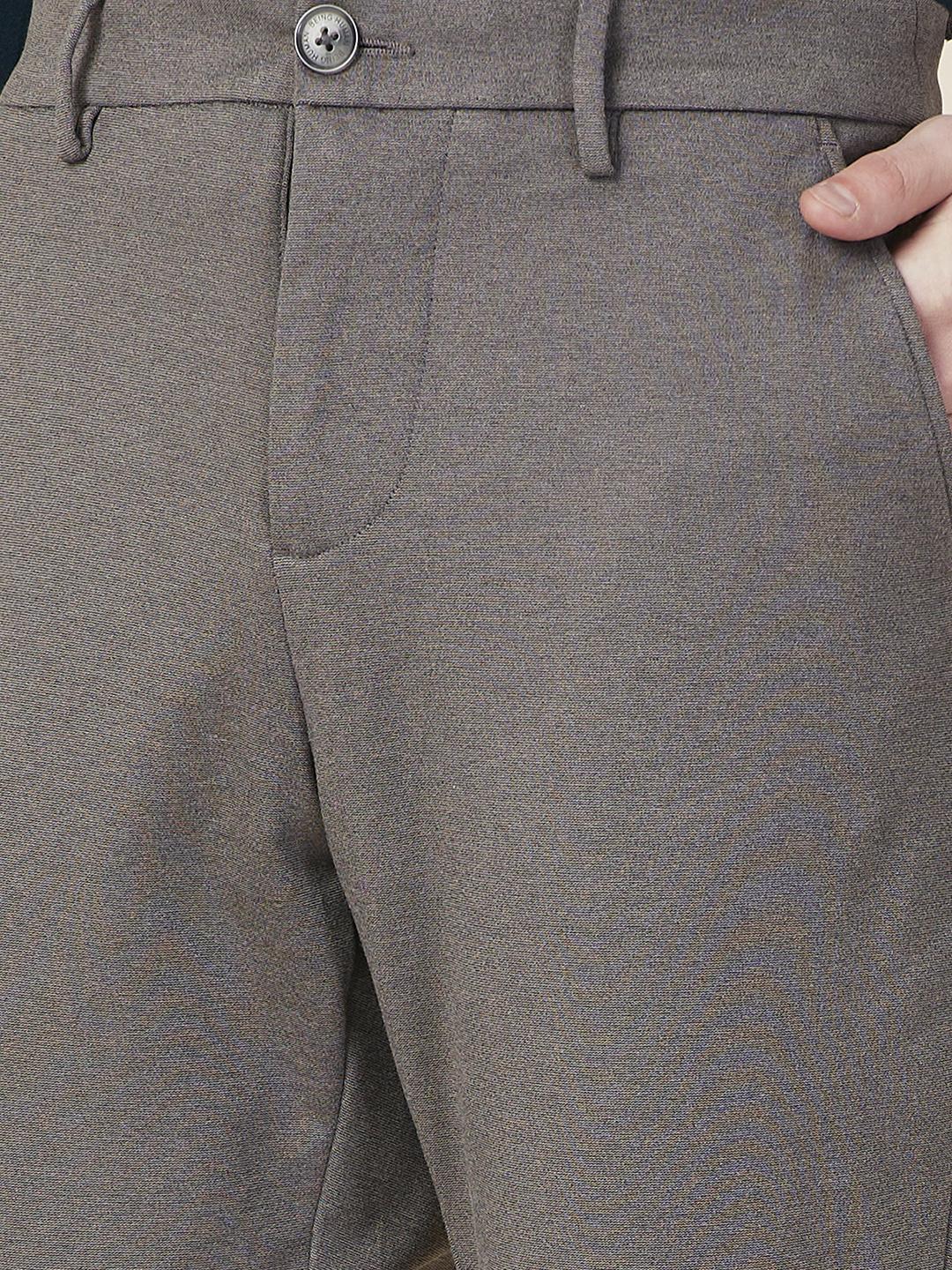 Grey Cropped Fit Chino For Men By Being Human Clothing - Image 4