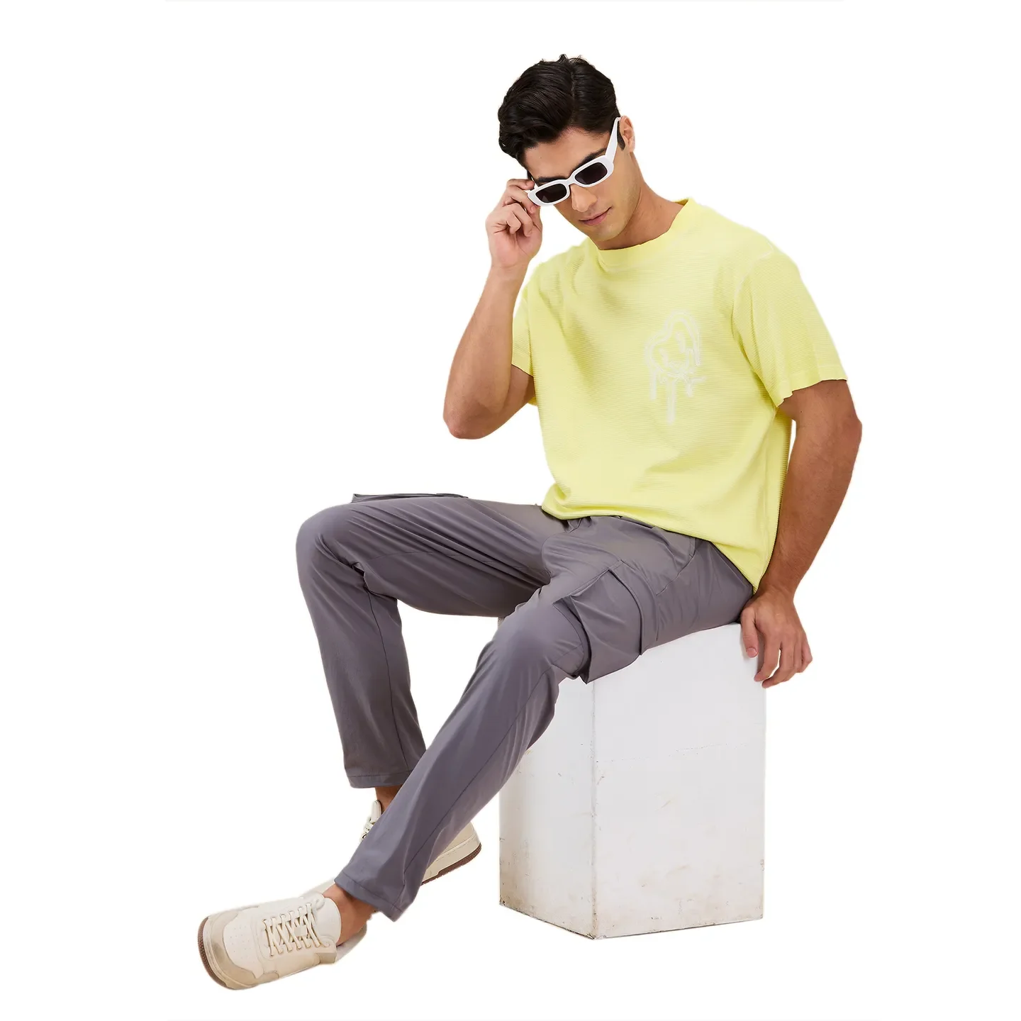 Grey Loose Fit Men's Cargos by Being Human Clothing - Image 6