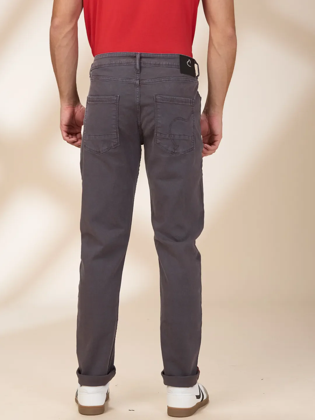 Grey Slim Fit Denims For Men By Being Human Clothing - Image 3