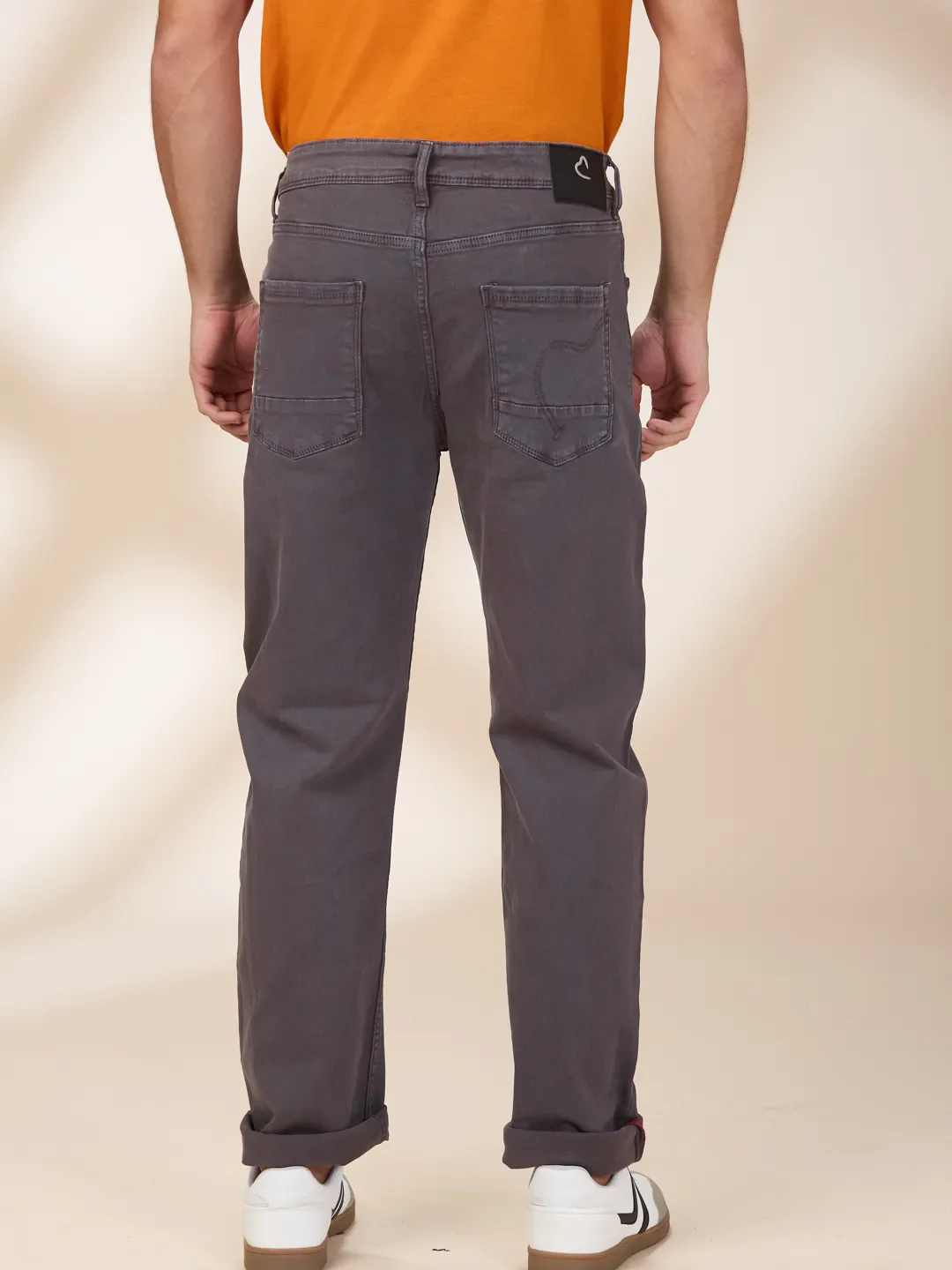 Grey Straight Fit Denims For Men By Being Human Clothing - Image 3