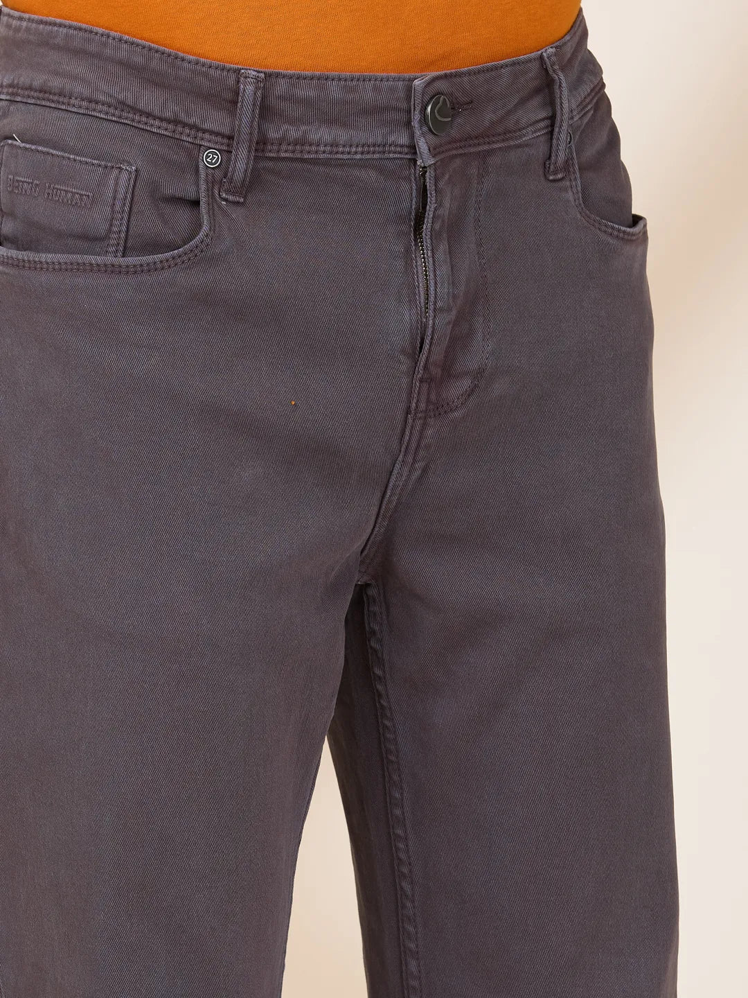 Grey Straight Fit Denims For Men By Being Human Clothing - Image 5