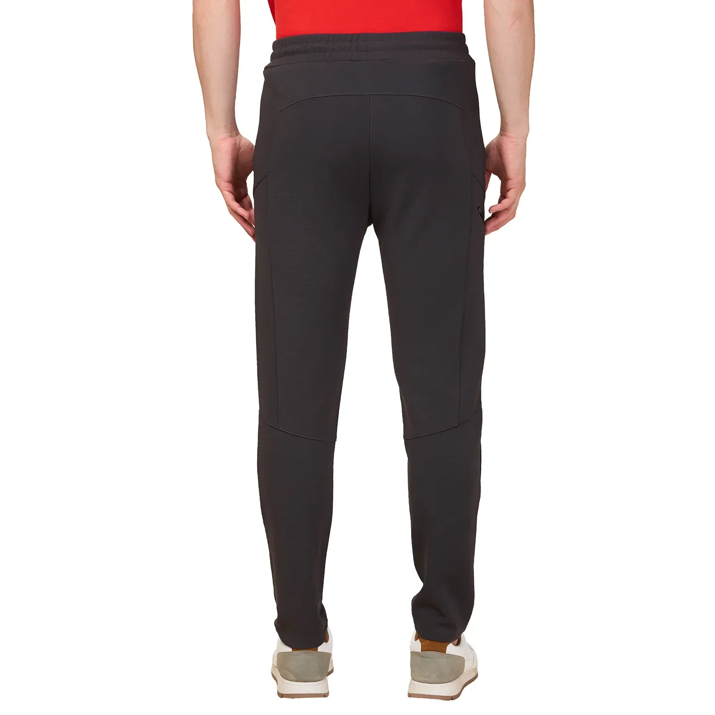 Grey Regular Fit Track Pants For Men By Being Human Clothing - Image 3