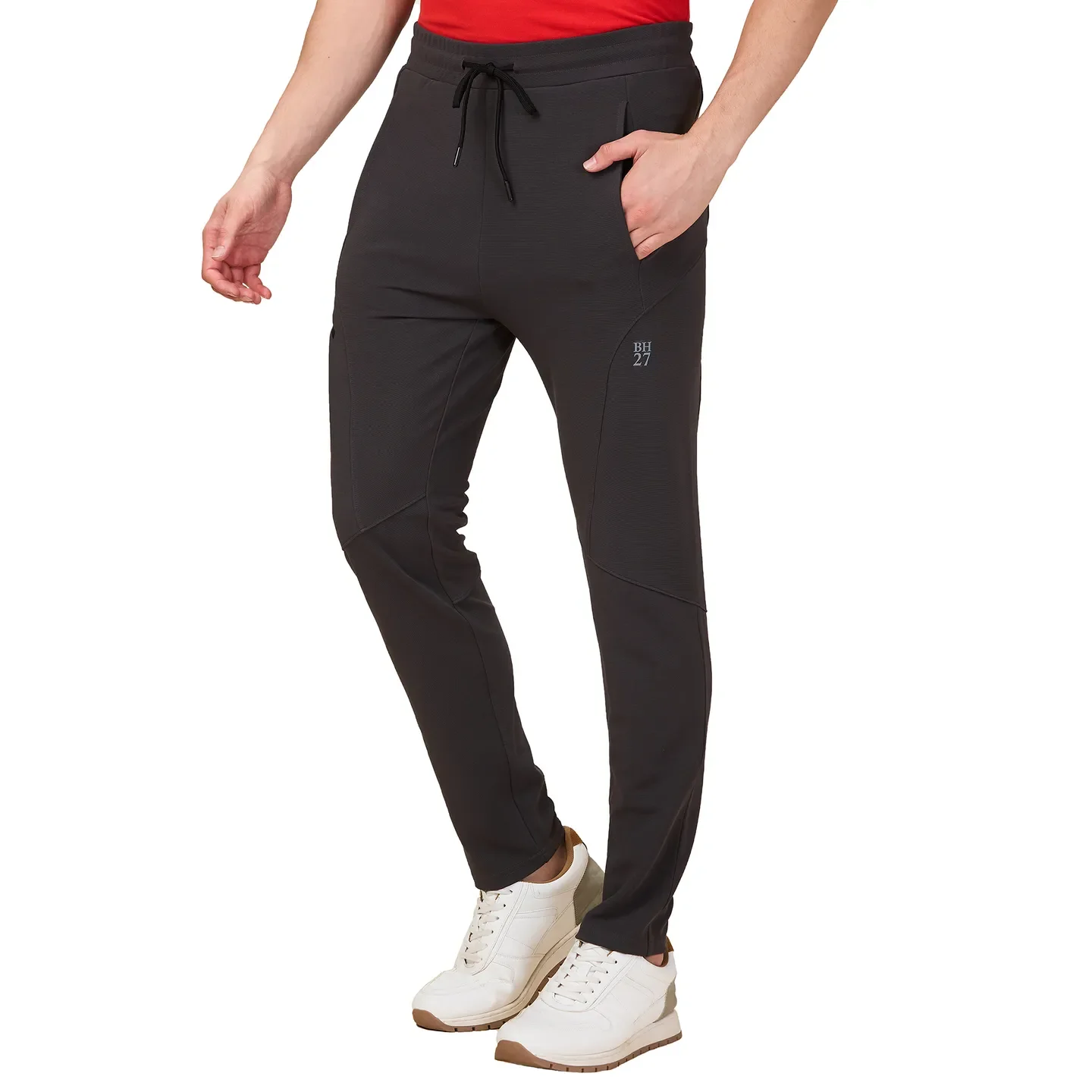 Grey Regular Fit Track Pants For Men By Being Human Clothing - Image 4