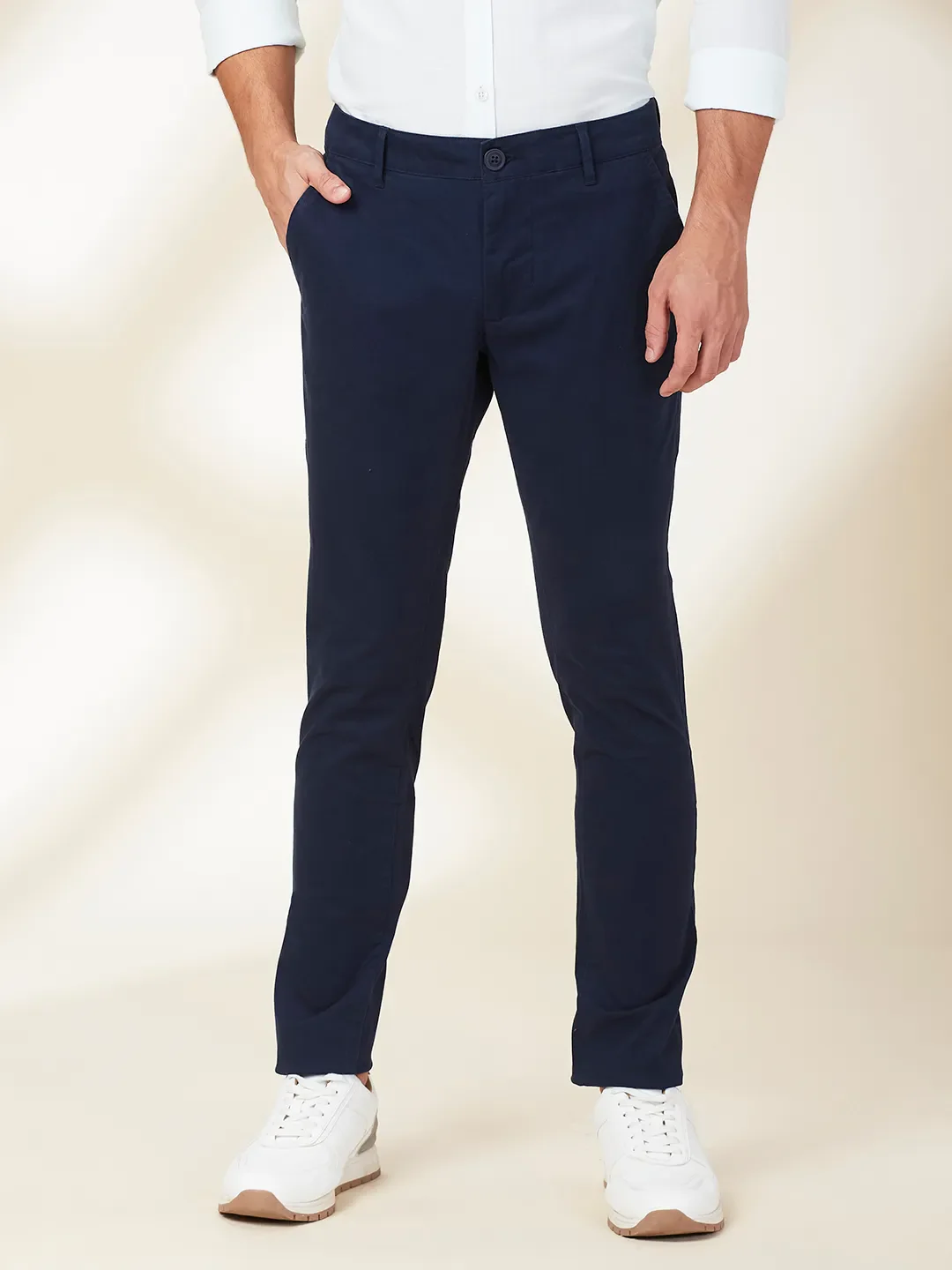 Grey Cropped Fit Men's Chinos by Being Human Clothing - Image 3