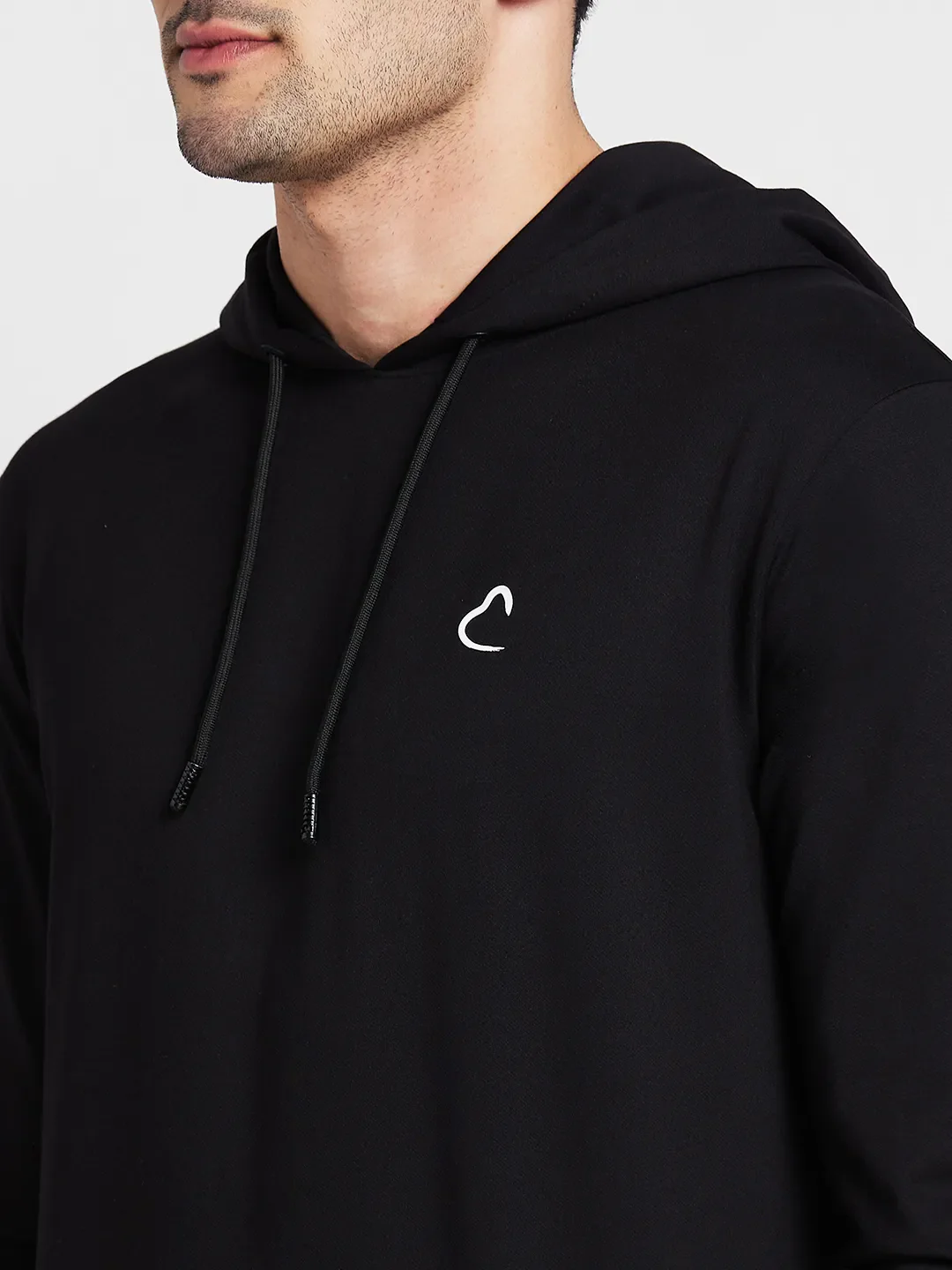 Black Regular Fit  Long Sleeves Men's Hoodie by Being Human Clothing - Image 5