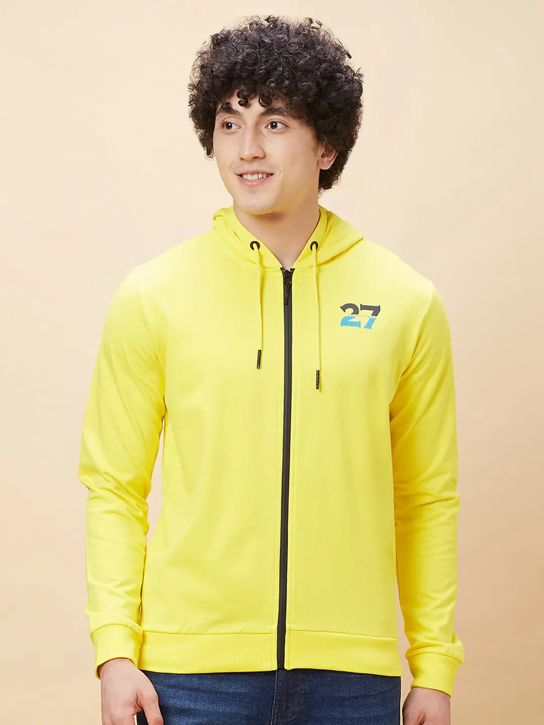 Blue Regular Fit Men's Hoodie by Being Human Clothing - Image 4
