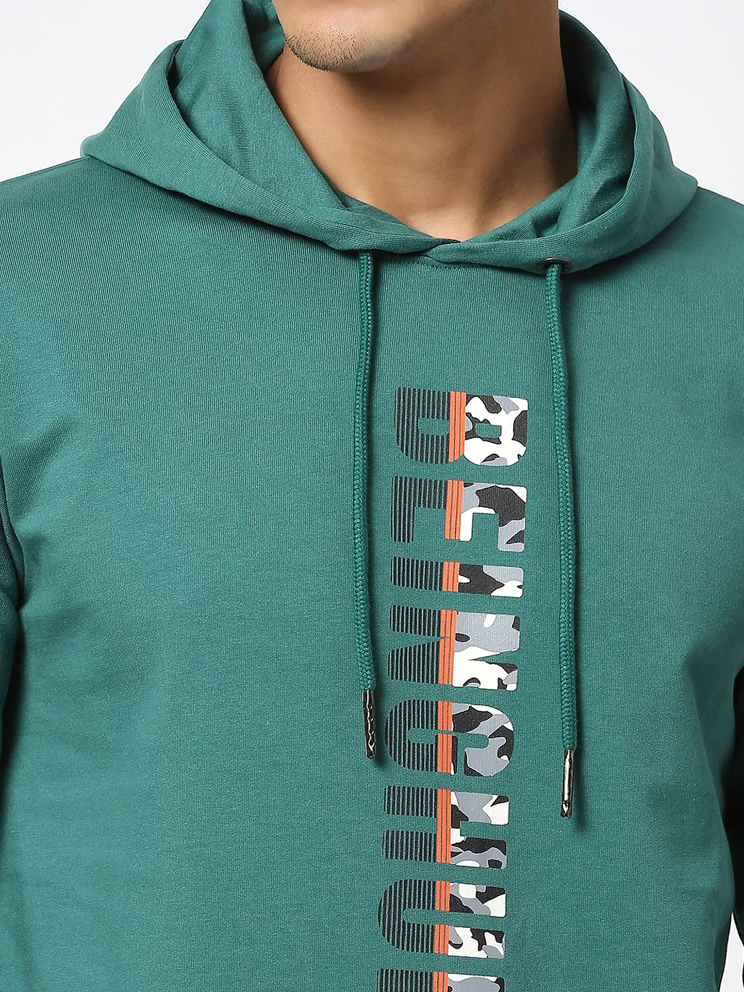 Green Regular Fit  Long Sleeves Men's Hoodie by Being Human Clothing - Image 6