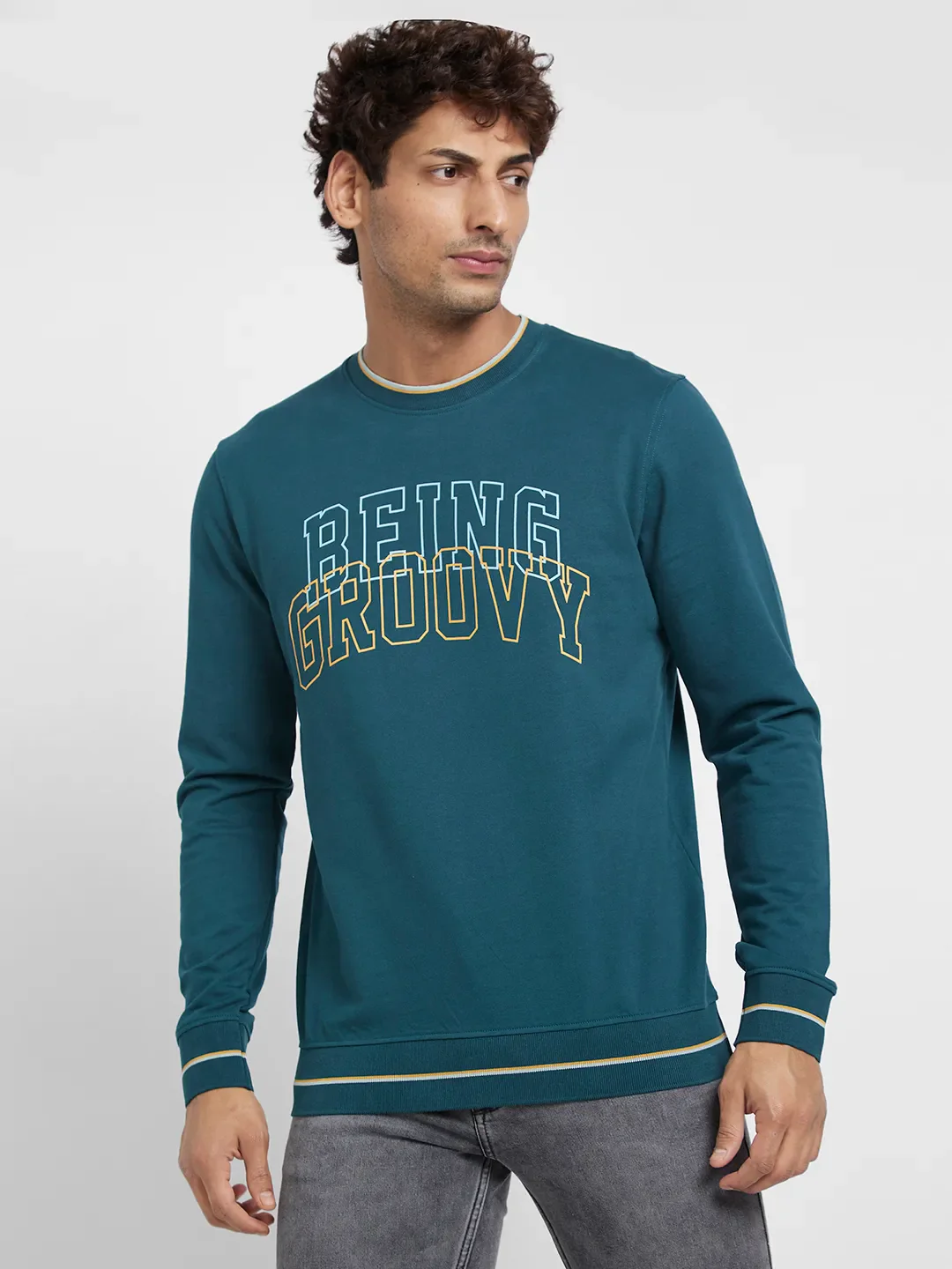 White Regular Fit Men's Hoodie by Being Human Clothing