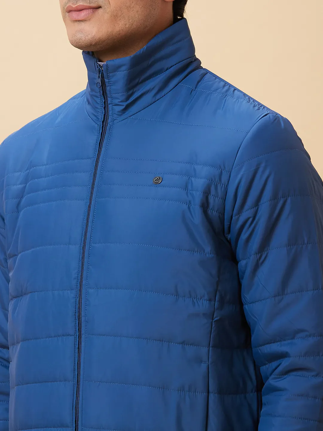Blue Regular Fit Long Sleeves Men's Jacket by Being Human Clothing - Image 4