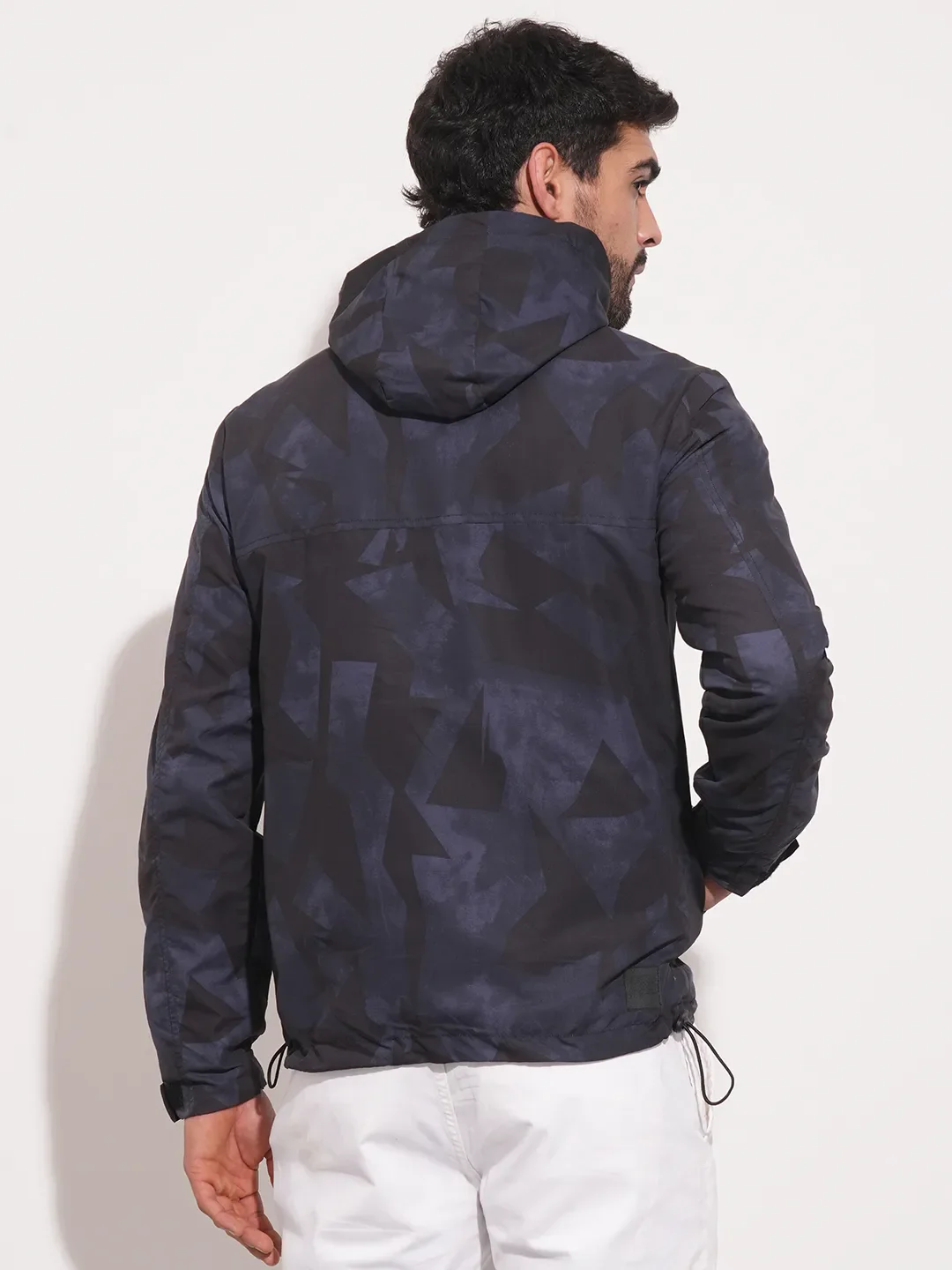 Black Regular Fit Long Sleeves Men's Jacket by Being Human Clothing - Image 3