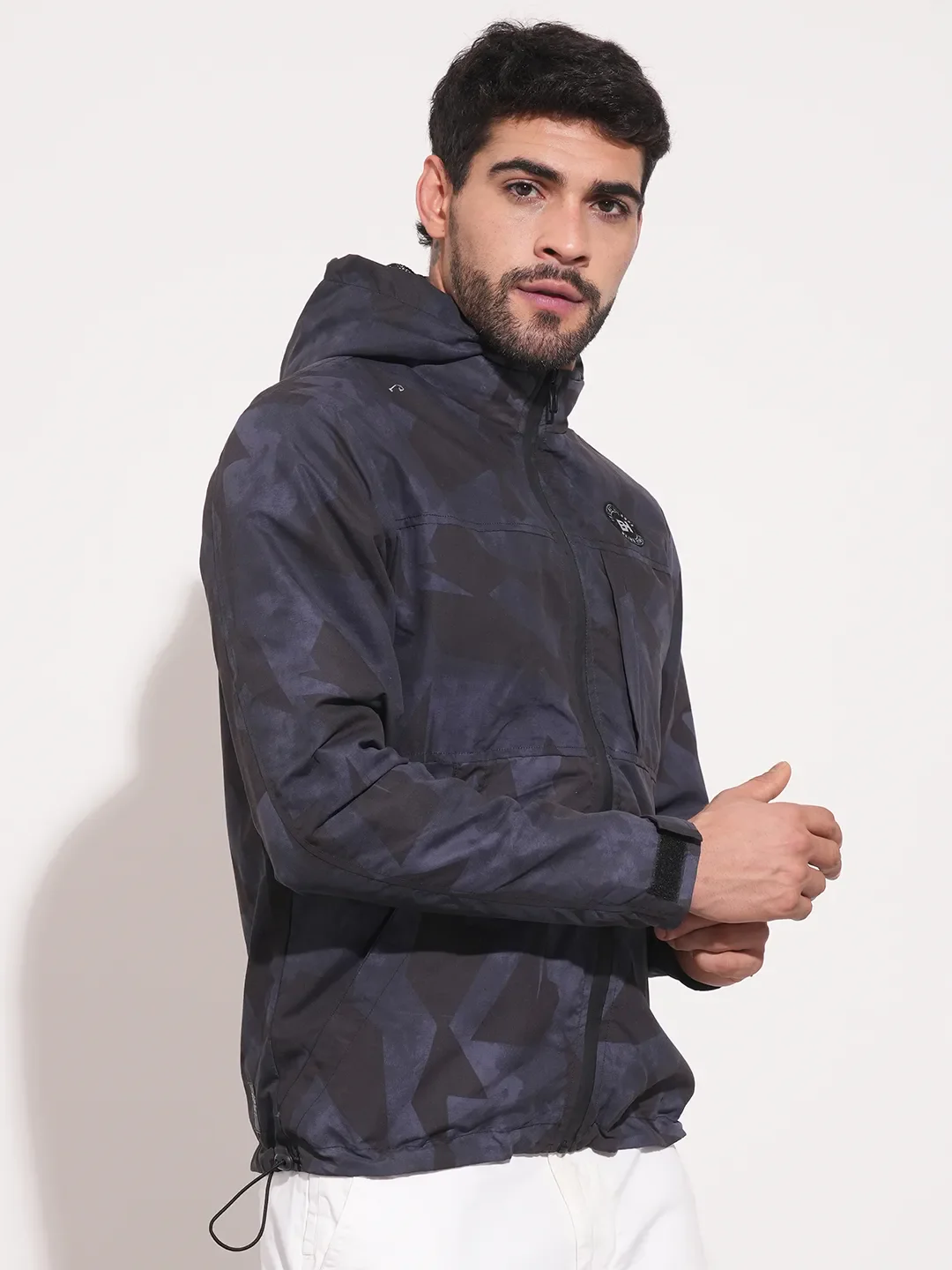 Black Regular Fit Long Sleeves Men's Jacket by Being Human Clothing - Image 7