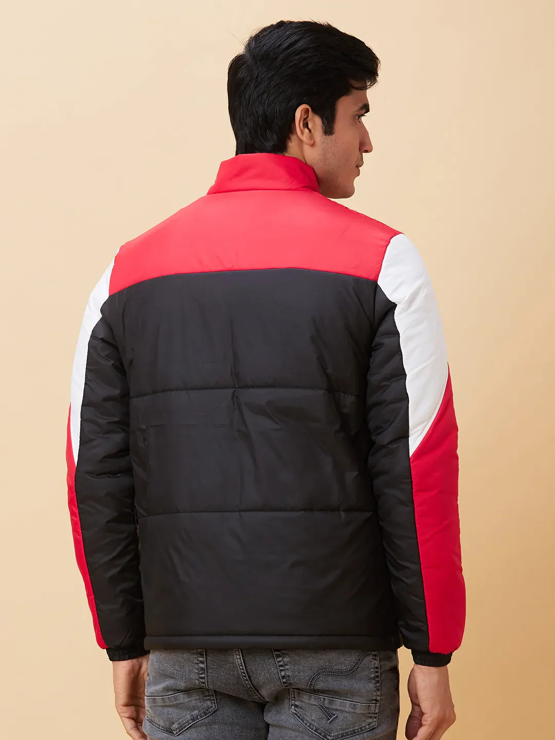Black Regular Fit Men's Jacket by Being Human Clothing - Image 3