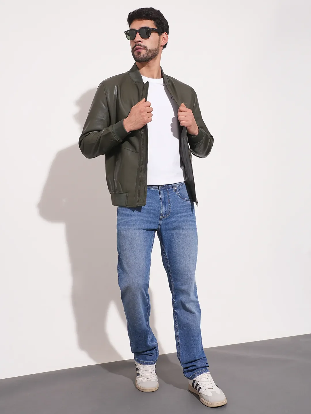 Green Regular Fit Long Sleeves Men's Jacket by Being Human Clothing - Image 2