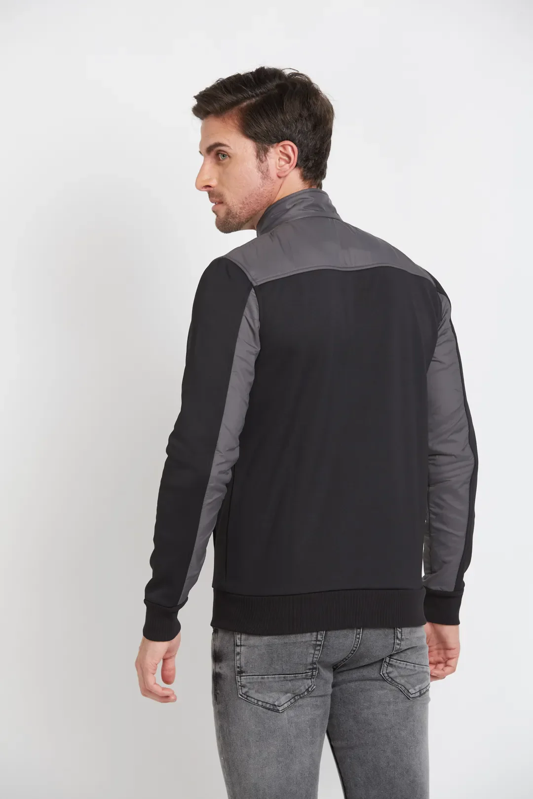 Grey Regular Fit Long Sleeves Men's Jacket by Being Human Clothing - Image 3