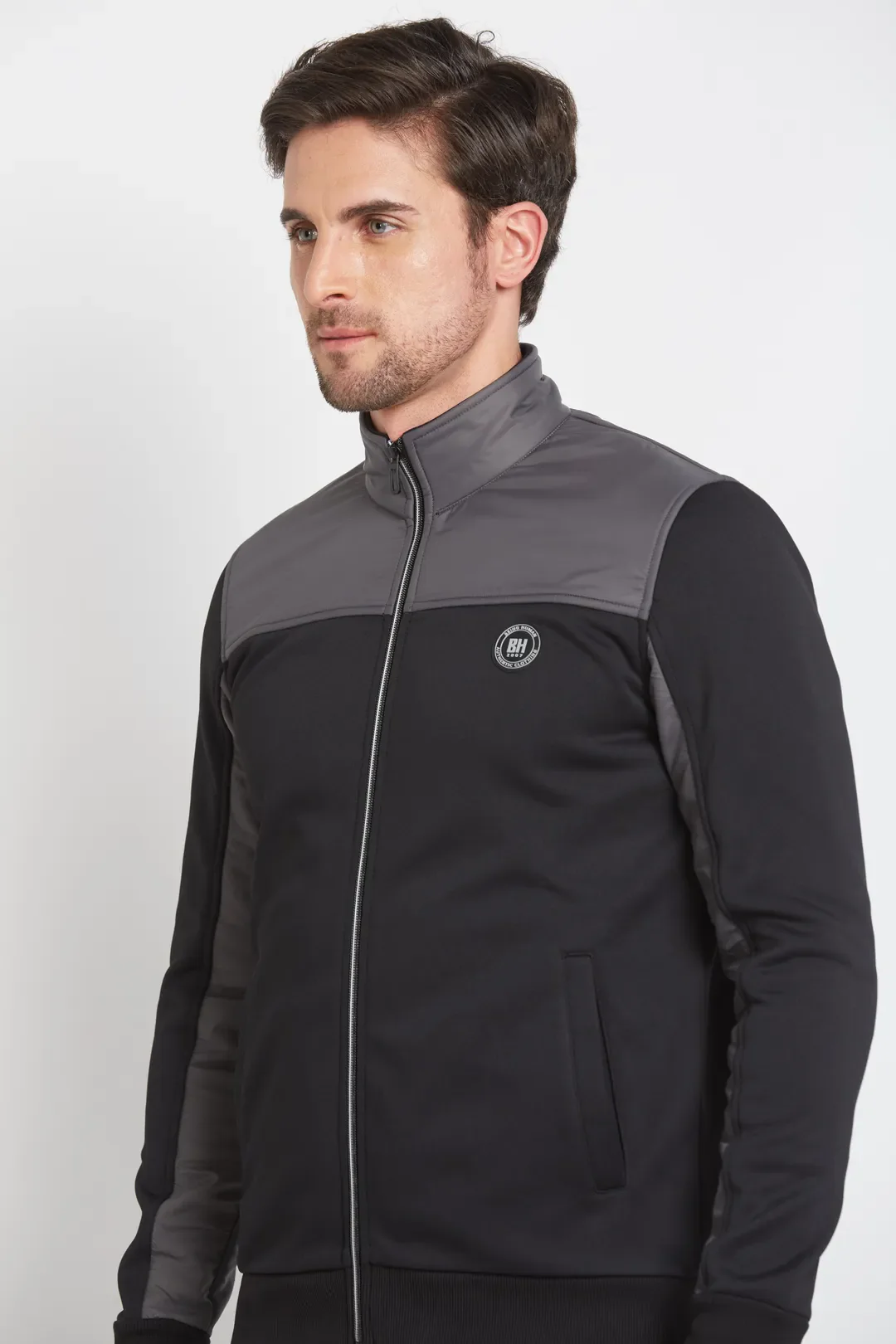 Grey Regular Fit Long Sleeves Men's Jacket by Being Human Clothing - Image 4