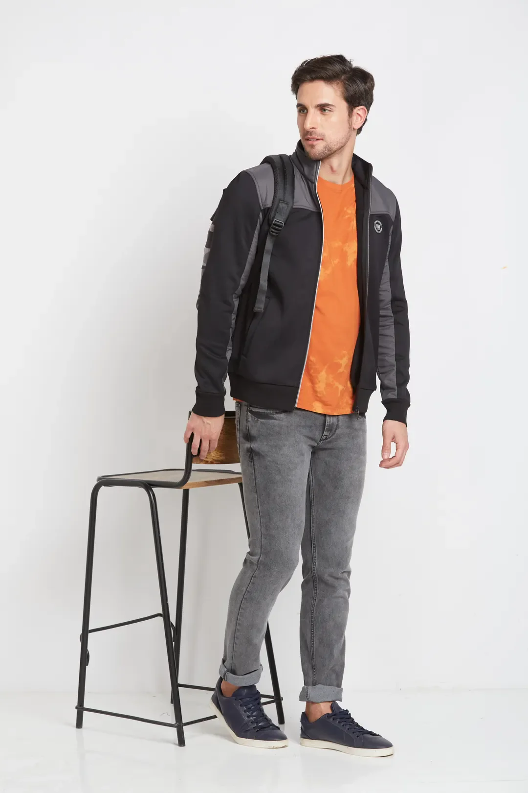 Grey Regular Fit Long Sleeves Men's Jacket by Being Human Clothing - Image 5