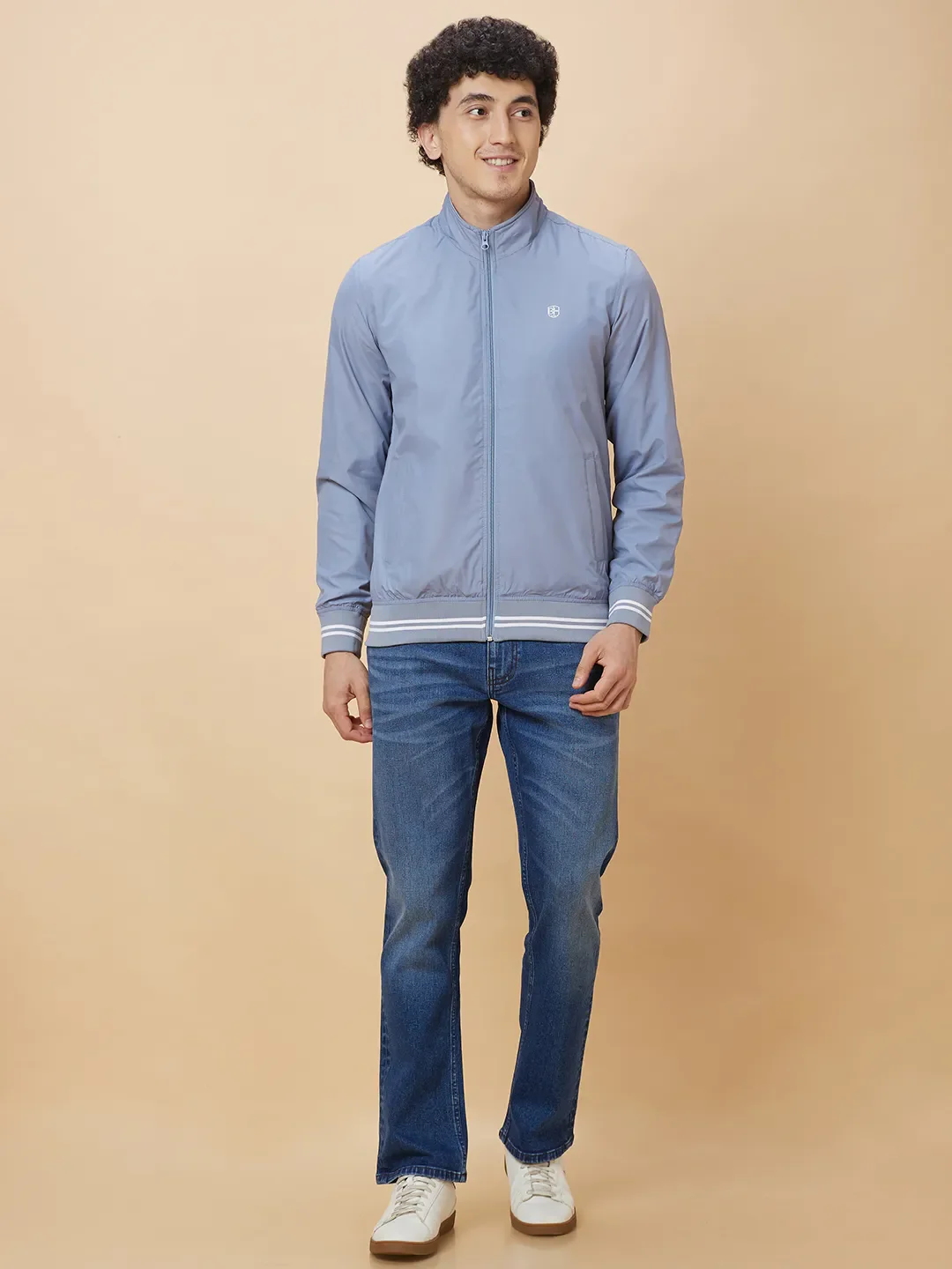 Grey Regular Fit Long Sleeves Men's Jacket by Being Human Clothing - Image 2