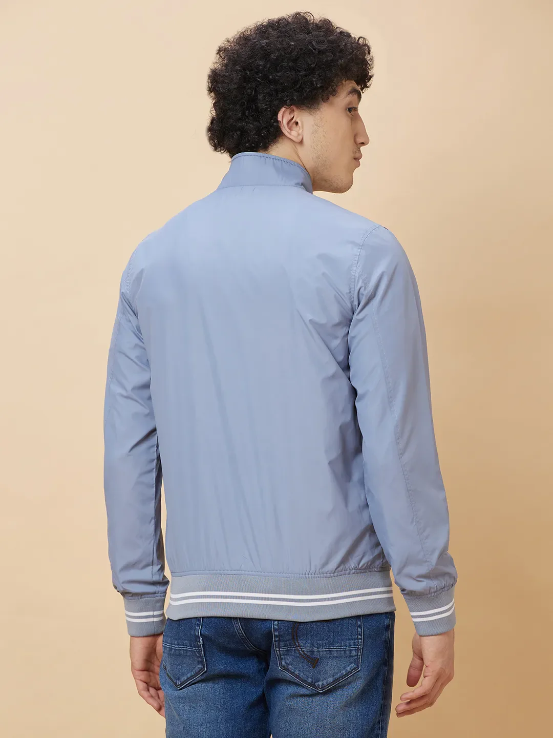 Grey Regular Fit Long Sleeves Men's Jacket by Being Human Clothing - Image 3