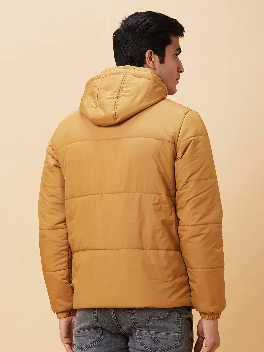 Yellow Regular Fit Long Sleeves Men's Jacket by Being Human Clothing - Image 2