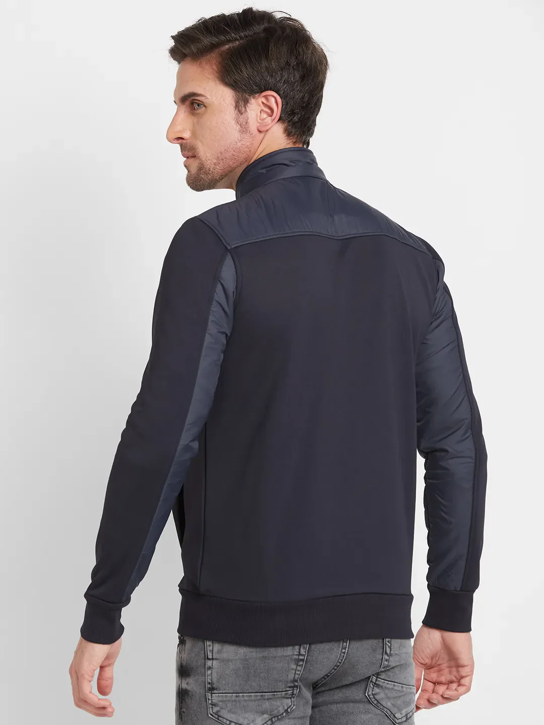 Blue Regular Fit Long Sleeves Men's Jacket by Being Human Clothing - Image 3