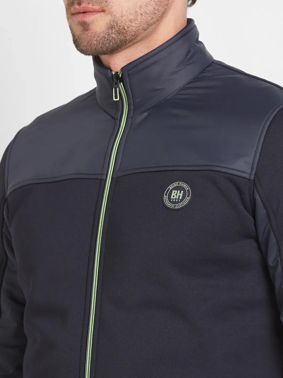 Blue Regular Fit Long Sleeves Men's Jacket by Being Human Clothing - Image 5