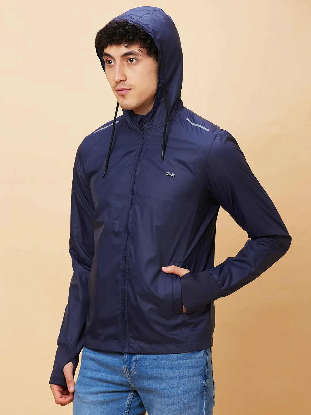 Blue Regular Fit Long Sleeves Men's Jacket by Being Human Clothing - Image 4