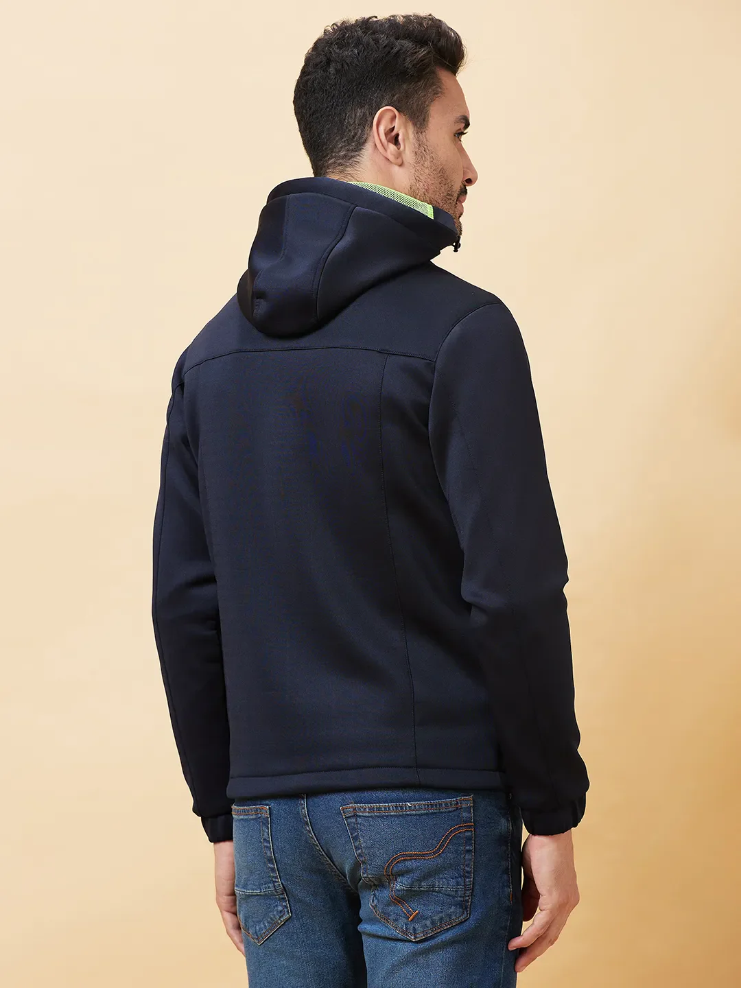 Blue Regular Fit Long Sleeves Men's Jacket by Being Human Clothing - Image 3