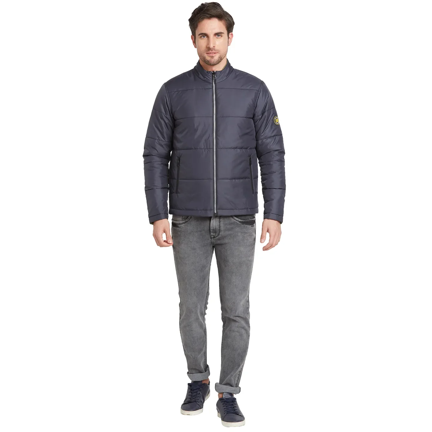 Olive Regular Fit Long Sleeves Men's Jacket by Being Human Clothing - Image 2