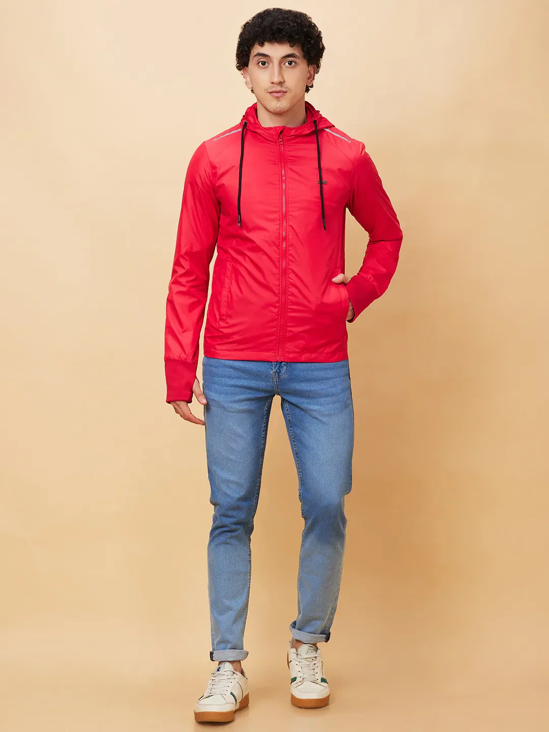 Red Regular Fit Long Sleeves Men's Jacket by Being Human Clothing - Image 2