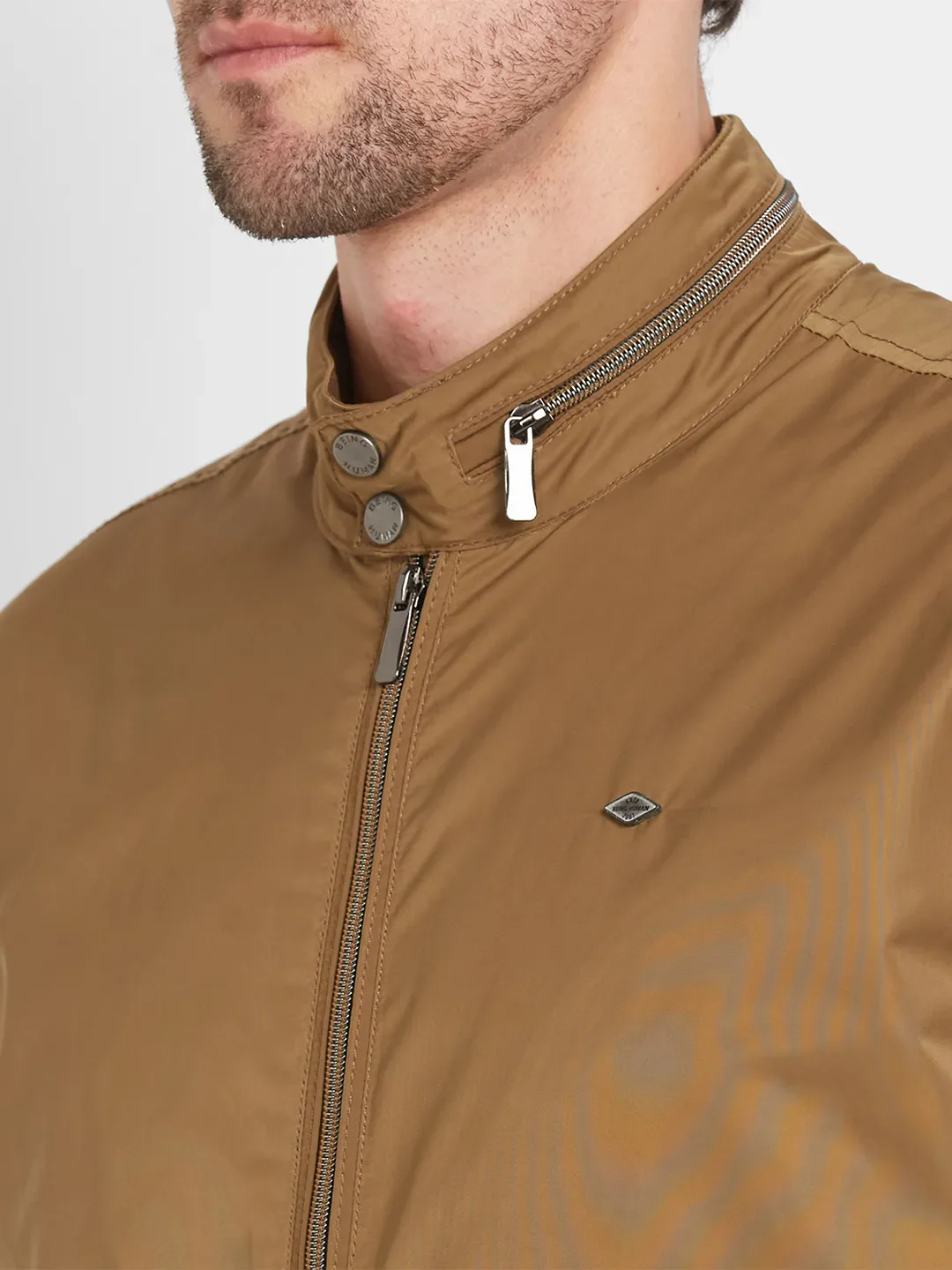 Brown Regular Fit Long Sleeves Men's Jacket by Being Human Clothing - Image 5