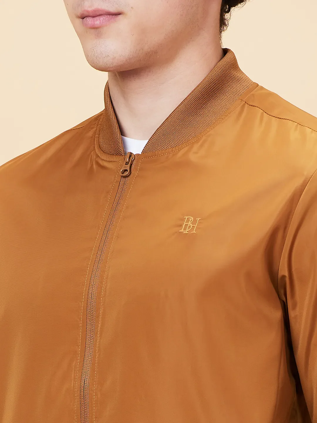 Brown Regular Fit Long Sleeves Men's Jacket by Being Human Clothing - Image 5