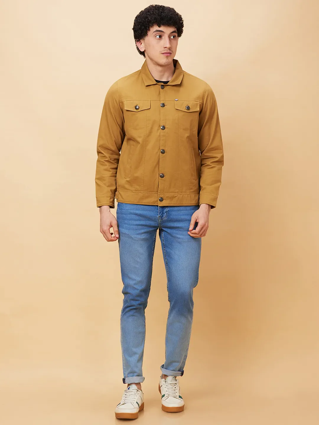 Brown Regular Fit Long Sleeves Men's Jacket by Being Human Clothing - Image 2