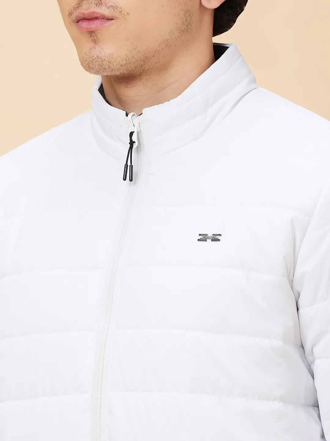 White Regular Fit Long Sleeves Men's Jacket by Being Human Clothing - Image 5